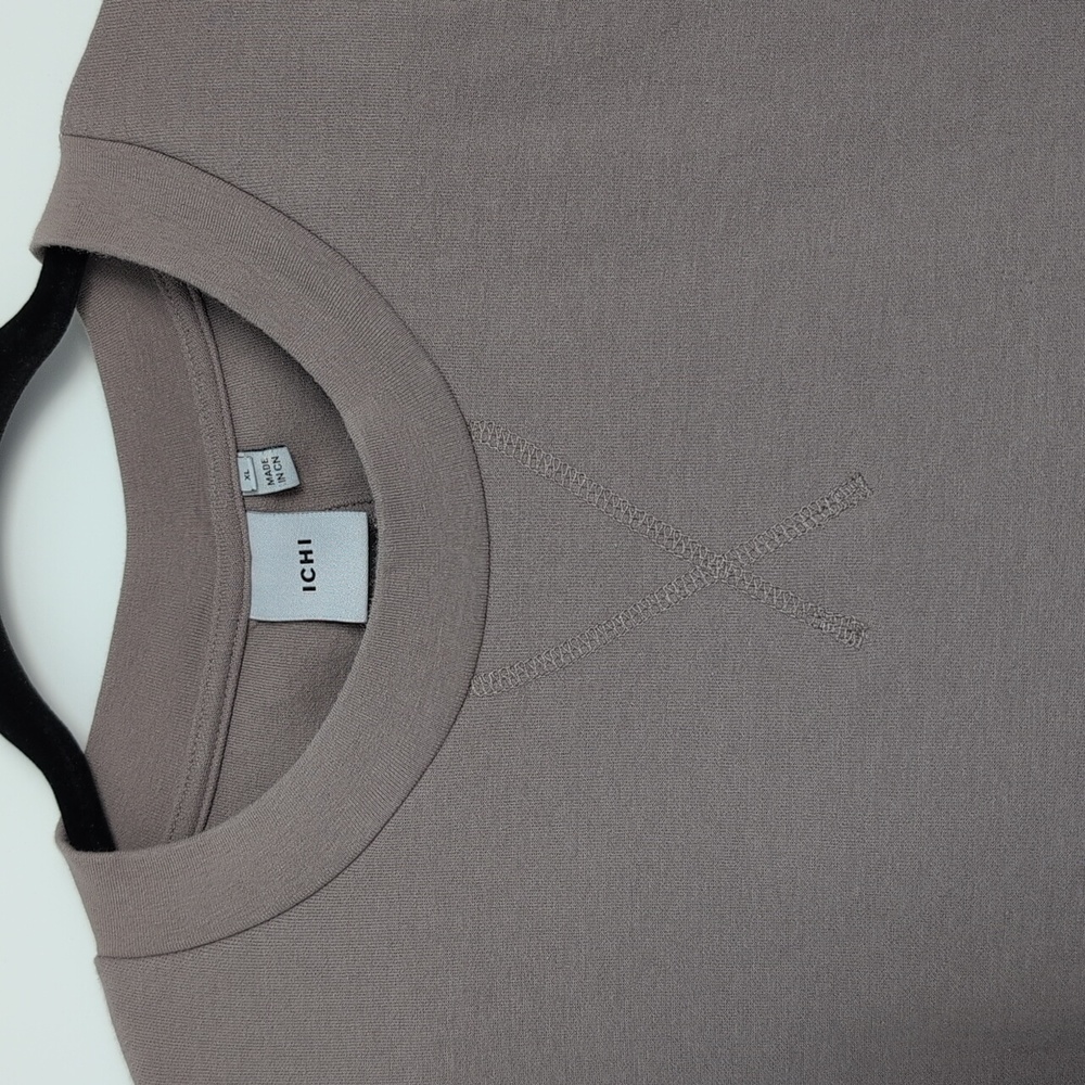 ICHI Taupe Sweatshirt Dress - Picture 3 of 6